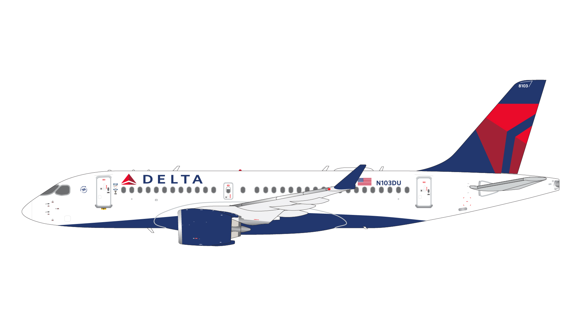 G2DAL1112 GEMINI 200 Delta Air Lines / デルタ航空 A220-100 N103DU 1:200 完売しました。