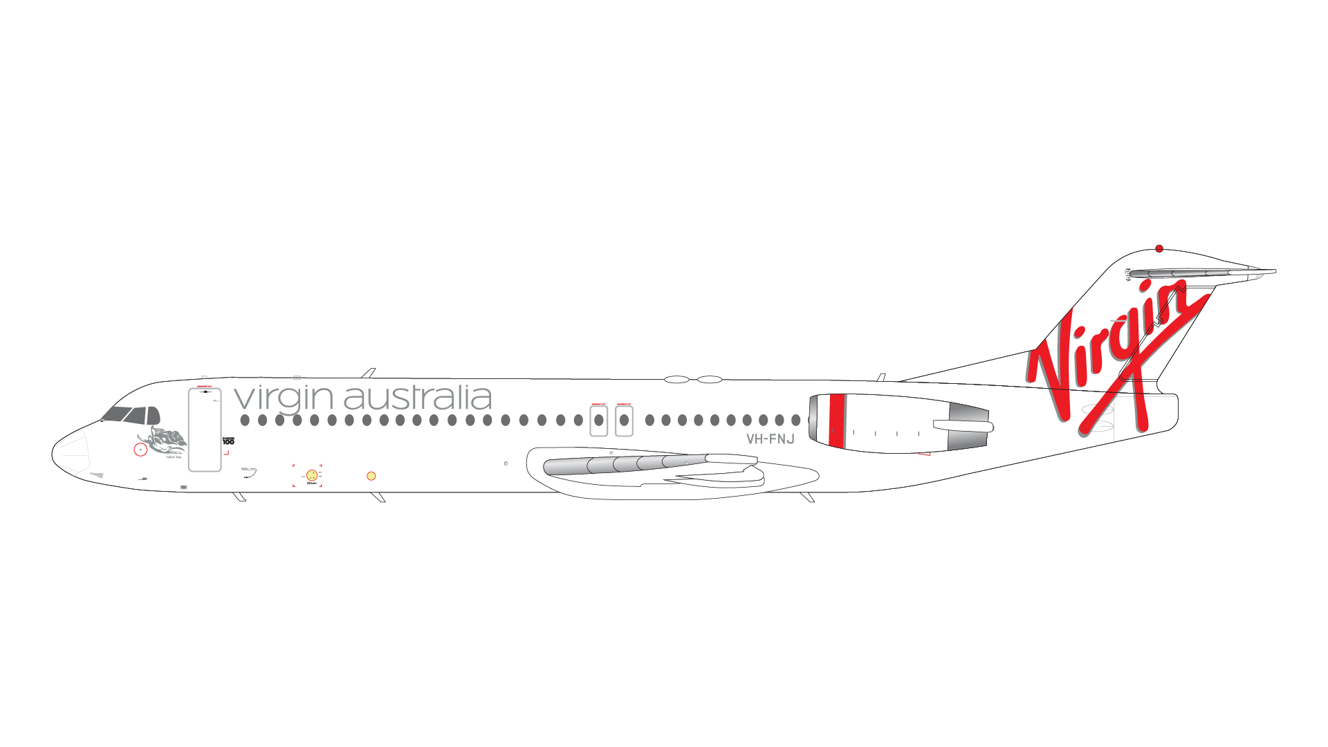 G2VOZ813 GEMINI 200 Virgin Australia / ヴァージン・オーストラリア Fokker 100 VH-FNJ 1:200 完売しました。