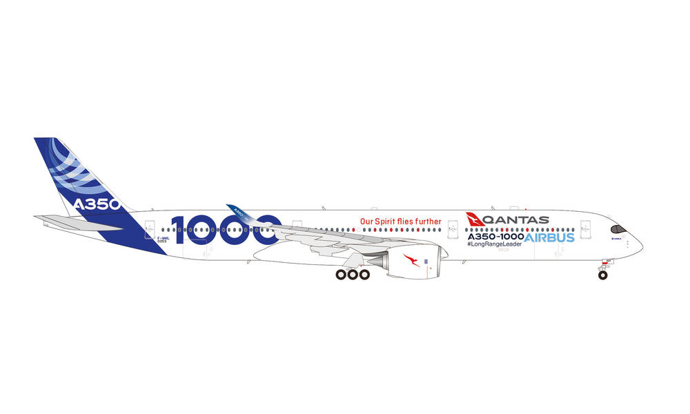 572477 Herpa AIRBUS / エアバスハウスカラー A350-1000 Qantas Project Sunrise F-WMIL 1:200 完売しました。