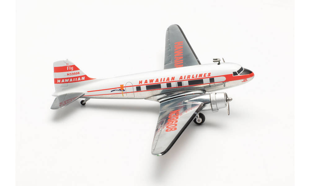 572613 Herpa HAWAIIAN / ハワイアン航空 DC-3 Viewmaster N33608 1:200 完売しました