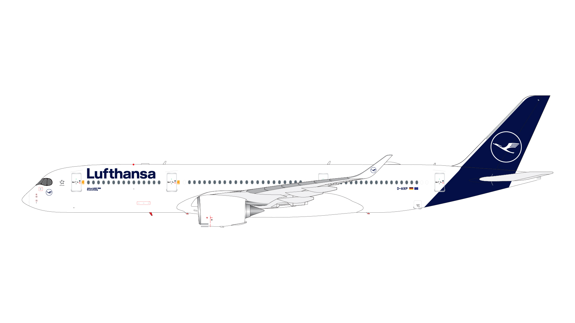 G2DLH1057 GEMINI 200 Lufthansa / ルフトハンザドイツ航空 A350-900 D-AIXP 1:200