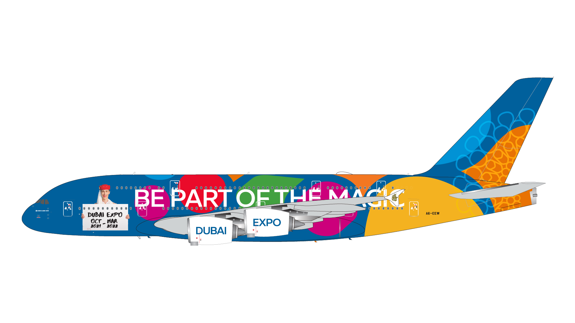 G2UAE1150 GEMINI 200 Emirates / エミレーツ航空 A380 A6-EEW Dubai Expo / Be Part Of The Magic 1:200 完売しました。