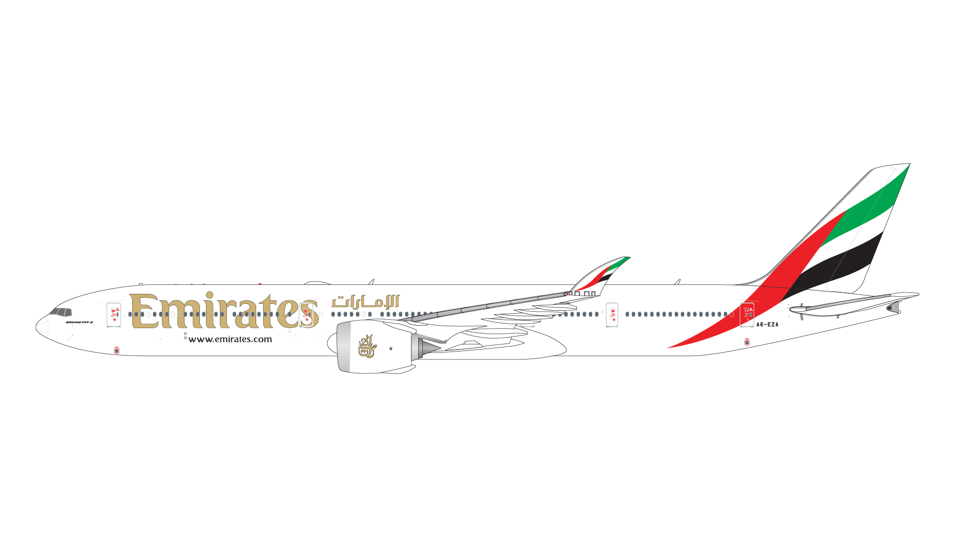 GJUAE2160W GEMINI JETS Emirates / エミレーツ航空 B777-9X folded wingtips A6-EZA 1:400 完売しました。