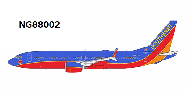 NG88002 NG MODELS Southwest Airlines Canyon Blue Retro cs B737 MAX 8 N872CB 1:400 お取り寄せ