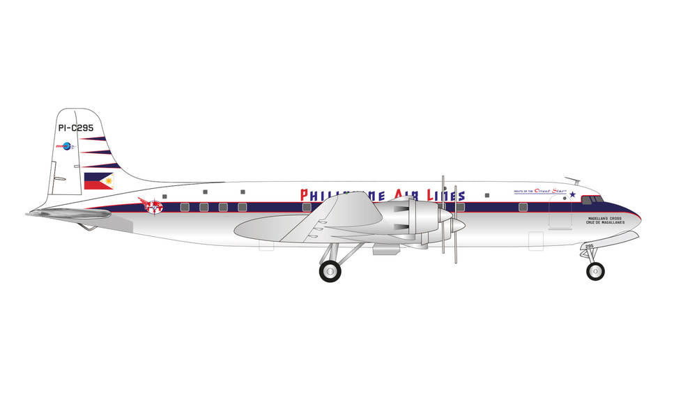 572545 Herpa Philippine Air Lines / フィリピン航空 DC-6B PI-C295 Magellan’s Cross / Cruz de Magallanes 1:200 お取り寄せ