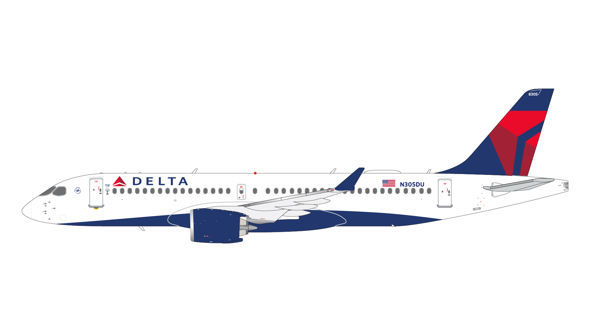 G2DAL1113 GEMINI 200 Delta Air Lines A220-300 N305DU 1:200 お取り寄せ