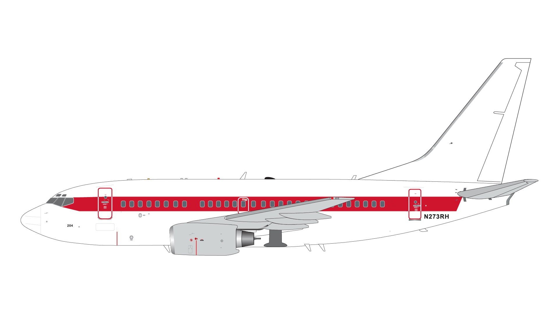 G2EGG1200 GEMINI 200 EG&G B737-600 N273RH  1:200 お取り寄せ