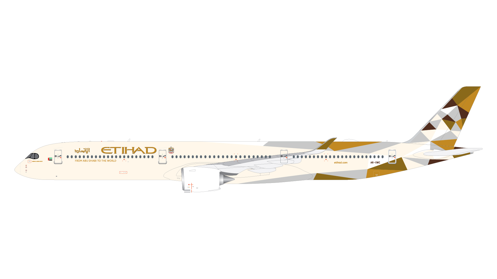GJETD2163 GEMINI JETS Etihad Airways / エティハド航空 A350-1000 A6-XWC 1:400 完売しました。