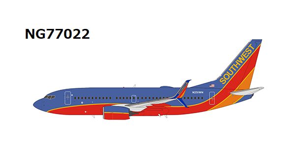 NG77022 NG MODELS Southwest Airlines Canyon Blue B737-700/w N251WN 1:400 完売しました。
