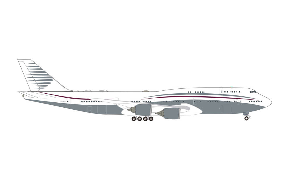 536899 Herpa Qatar Amiri Flight / カタール政府専用機 B747-8BBJ A7-HBJ 1:500 完売しました