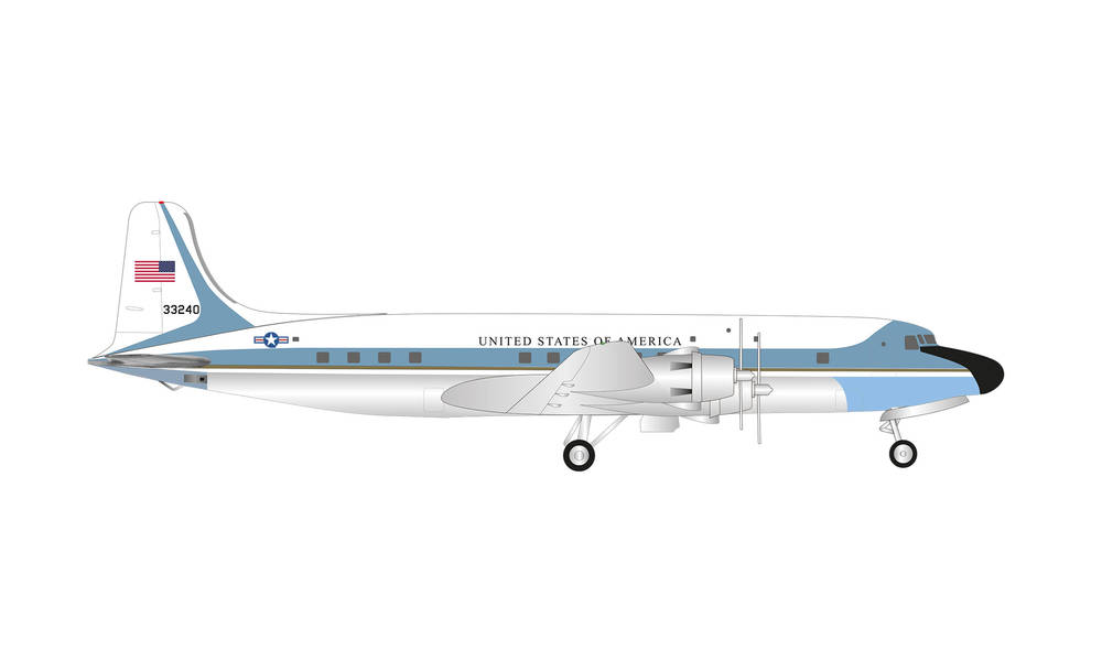 537001 Herpa U.S. Air Force / アメリカ空軍 VC-118A 53-3240 アンドルーズ空軍基地 1:500 完売しました。