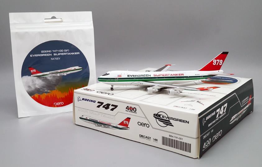 BB4-741001 JC WING EVERGREEN / エバーグリーン B747-100SF N479EV 1:400 ステッカー付 完売しました。