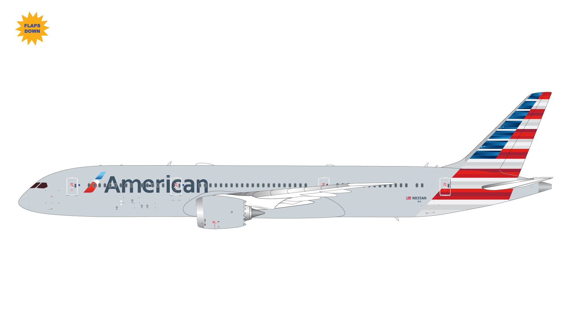 G2AAL1106F GEMINI 200 American Airlines / アメリカン航空 B787-9 flaps down N835AN 1:200 完売しました。