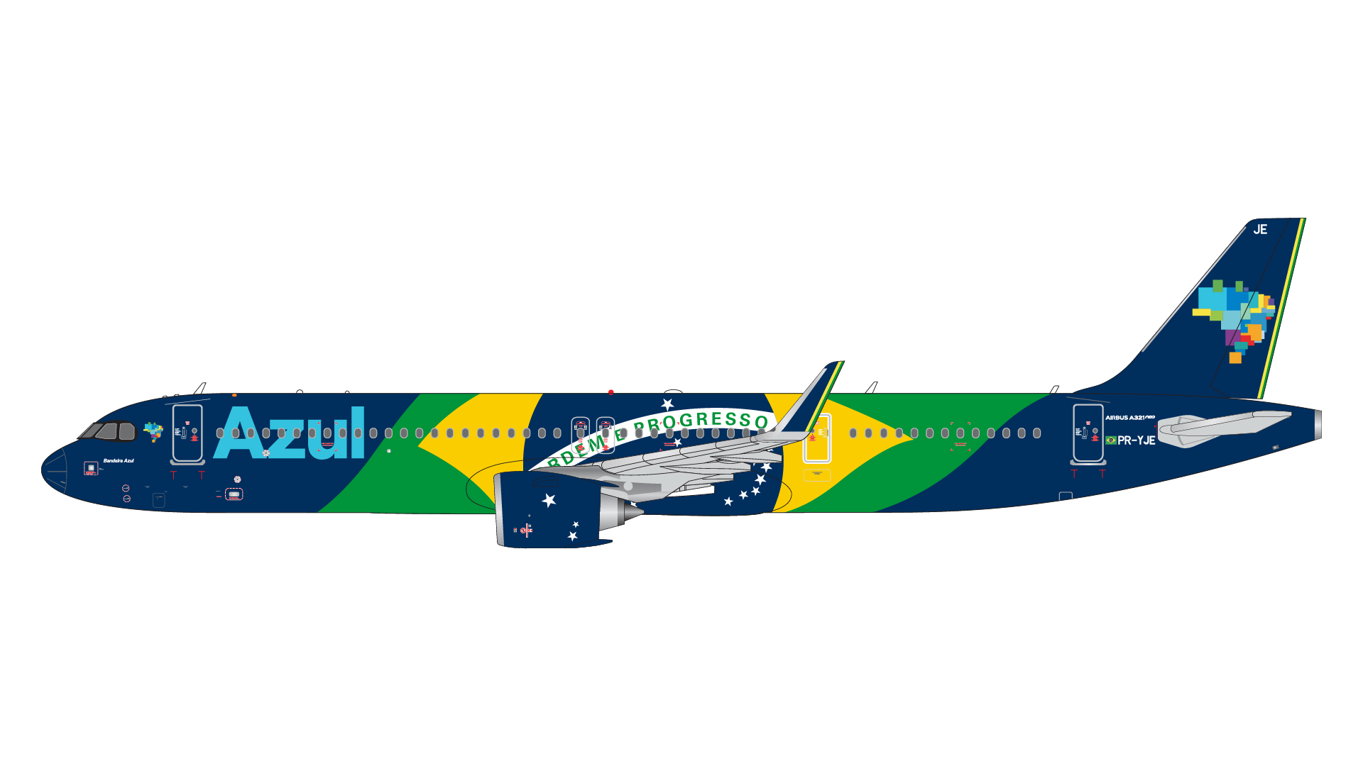 GJAZU2073 GEMINI JETS Azul / アズールブラジル航空 Brazilian flag A321neo PR-YJE 1:400 メーカー完売