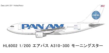 HL6002 HOBBY MASTER Pan American Airways / パンアメリカン航空 A310-300 モーニングスター 1:200 完売しました。