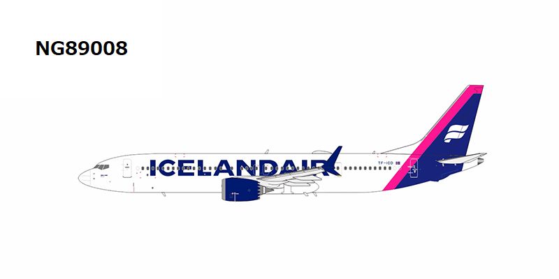 NG89008 NG MODELS Icelandair / アイスランド航空 Magenta tail; named Baula B737 MAX9 TF-ICD 1:400 完売しました。