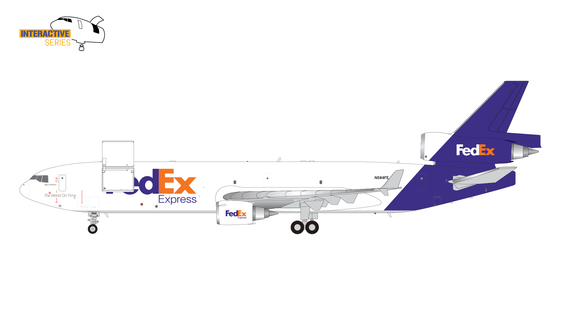 G2FDX1178 GEMINI 200 FedEx / フェデックス MD-11F N584FE  Interactive Series 開閉選択式 1:200 完売しました。