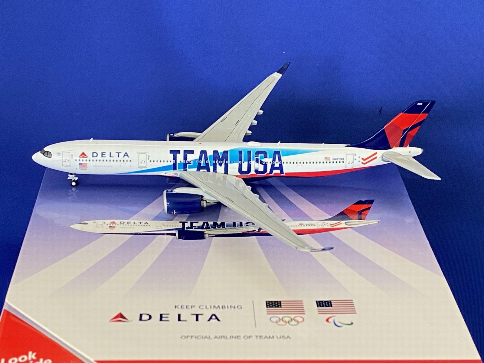 GJDAL2058 GEMINI JETS  航空会社オフィシャルモデル Delta Air Lines / デルタ航空 TEAM USA A330-900neo N411DX 1:400 完売しました。