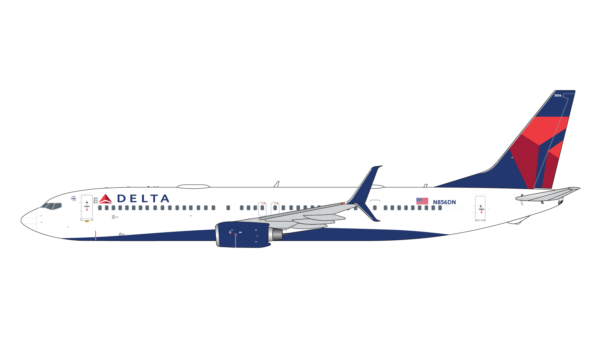 GJDAL2102 GEMINI JETS Delta Air Lines / デルタ航空 B737-900ER N856DN 1:400 メーカー完売