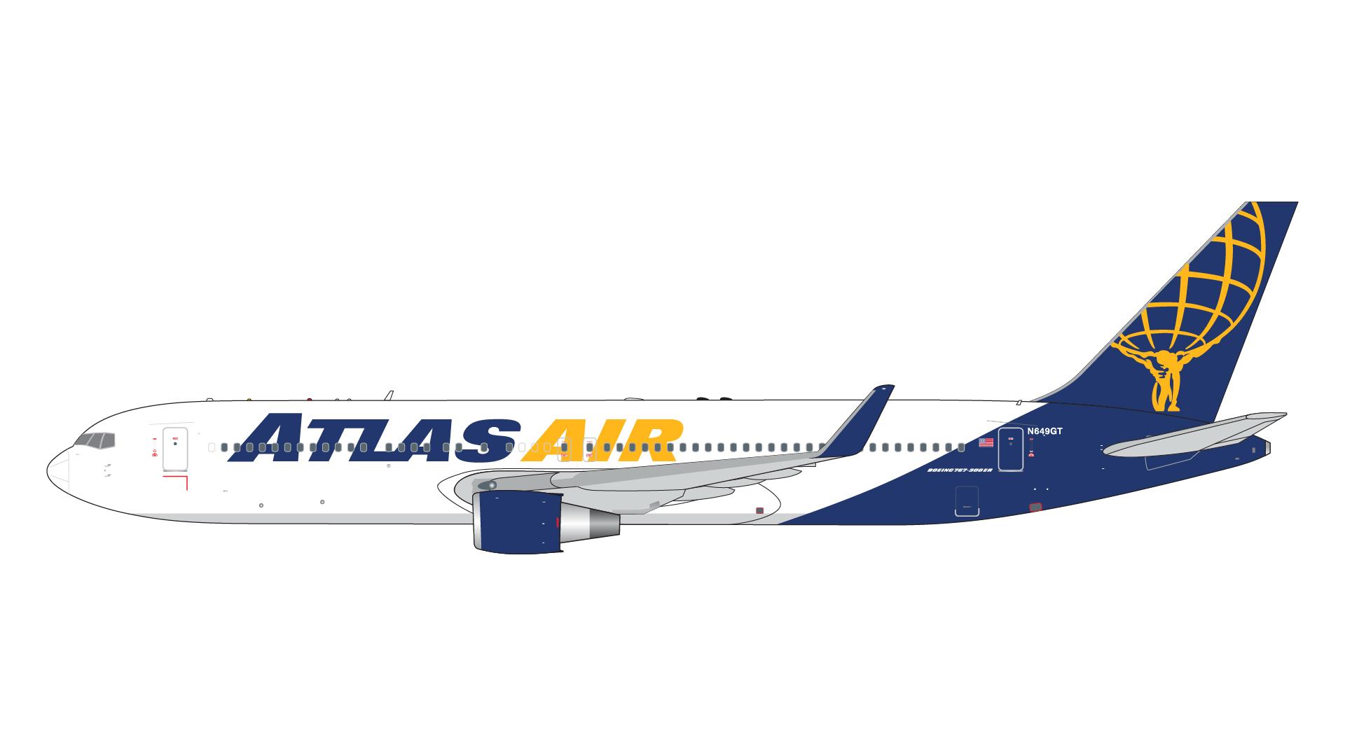 GJGTI2166 GEMINI JETS ATLAS AIR / アトラス航空 B767-300ER N649GT 1:400 完売しました。