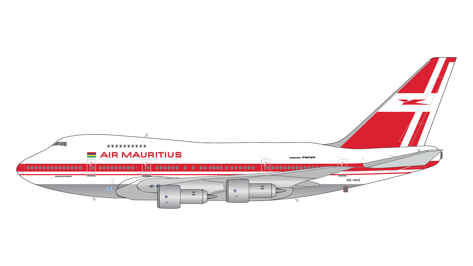 GJMAU1496 GEMINI JETS Air Mauritius / モーリシャス航空 B747SP 3B-NAG 1:400 完売しました。