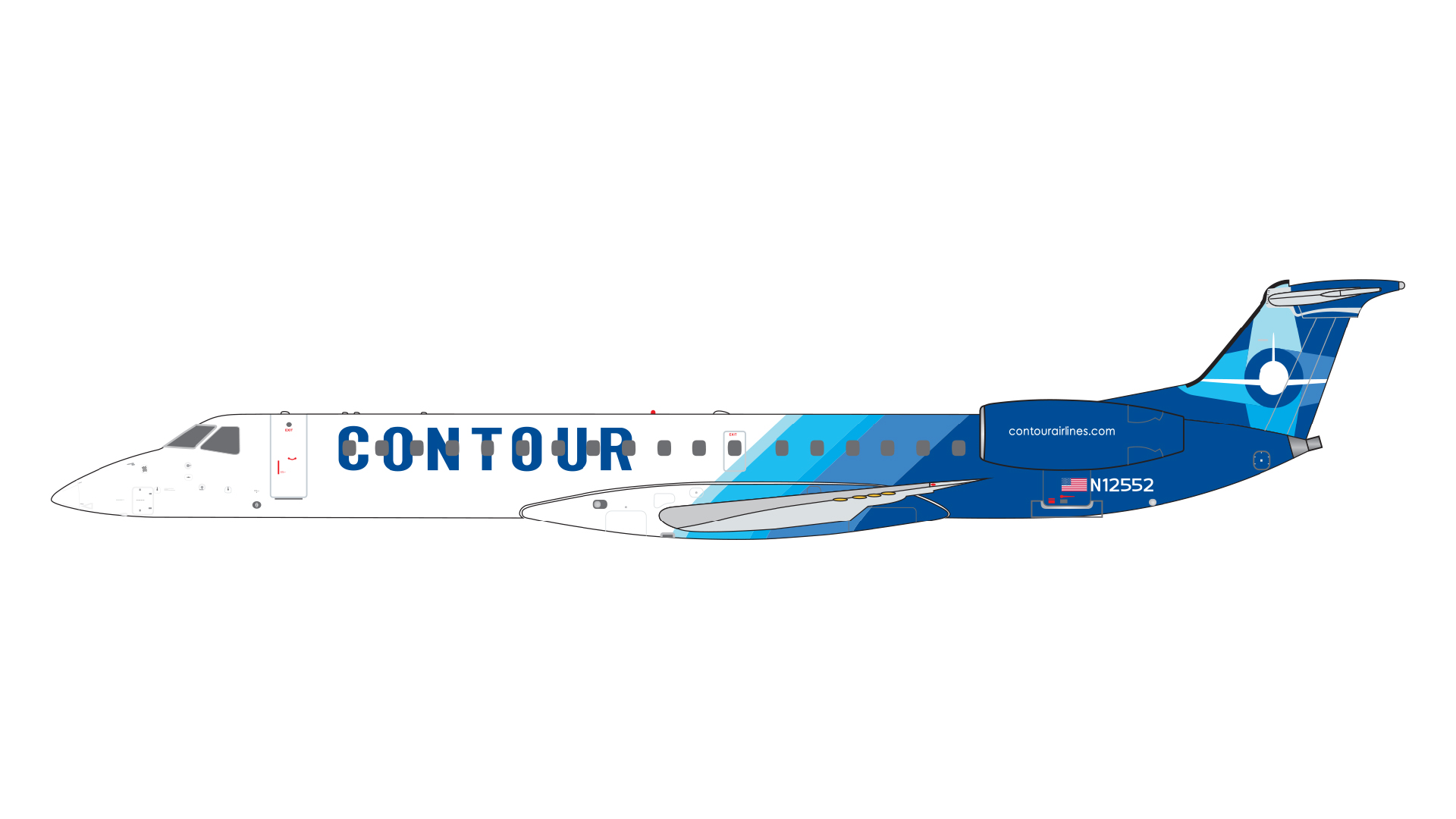 GJVTE2188 GEMINI JETS Contour Airlines / コンツアー・アビエーション ERJ 145LR N12552 1:400