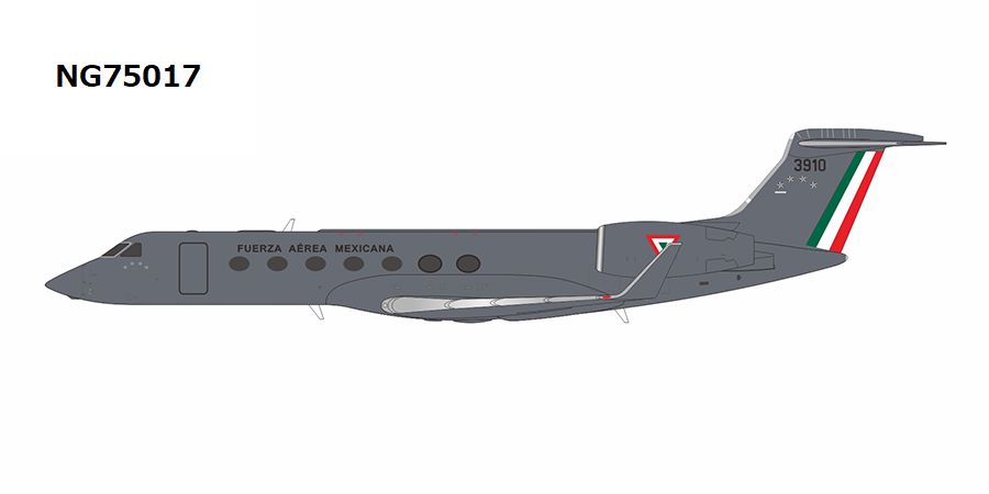 NG75017 NG MODELS Mexico Air Force / メキシコ空軍 grey(n/c) Gulfstream G550 3910 1:200 お取り寄せ