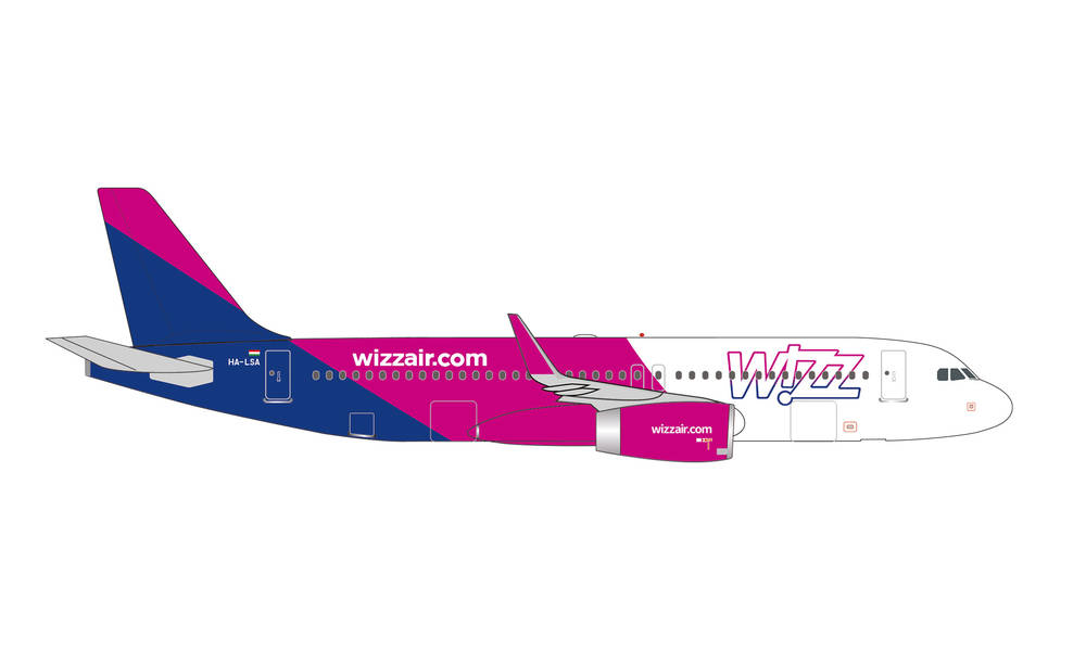 536943 Herpa Wizz Air / ウィズエアー A320 HA-LSA 1:500 完売しました。