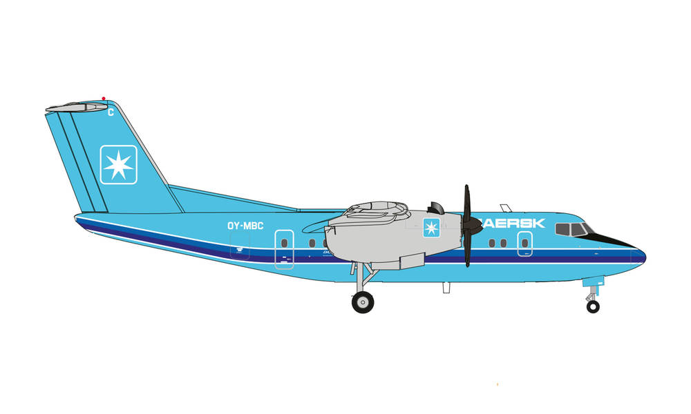 572637 Herpa Maersk Air / マースク航空 DHC-7 OY-MBC 1:200 メーカー完売