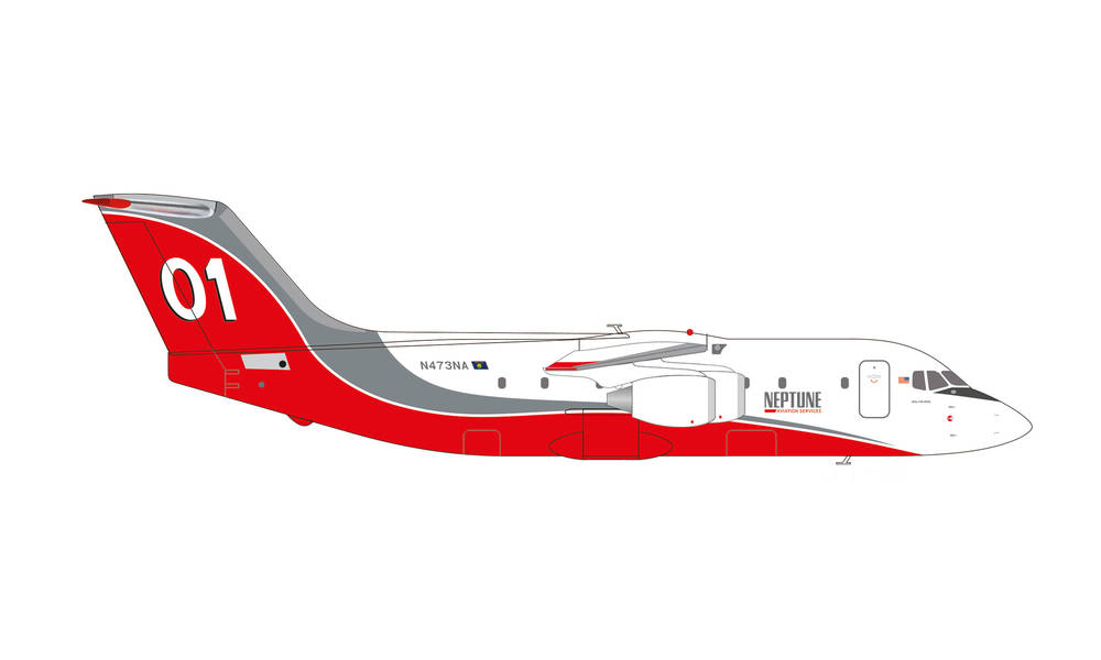 572835 Herpa Neptune Aviation Services / ネプチューン・エイビエーション・サービス BAe146-200 N473NA / 01 1:200 完売しました。
