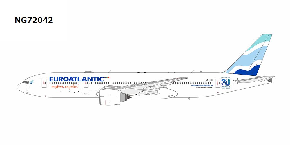NG72042 NG MODELS Euro Atlantic Airways / ユーロアトランティック・エアウェイズ 30th Ann B777-200ER CS-TSX 1:400 お取り寄せ