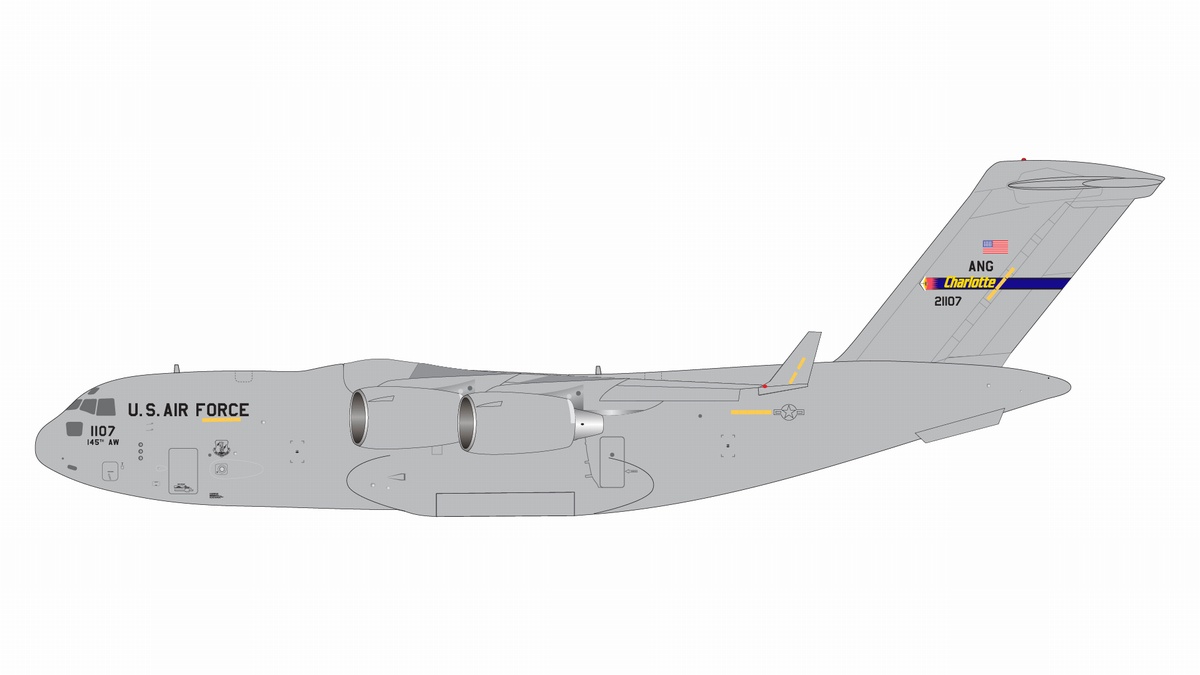 G2AFO1233 GEMINI 200 U.S. Air Force / アメリカ空軍 C-17A 02-1107 North Carolina ANG 1:200 完売しました。
