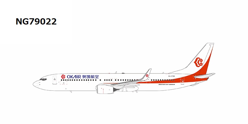 NG79022 NG MODELS OK Air / 奥凱航空 /オッケー航空 B737-900ER/w B-1739 1:400 完売しました。