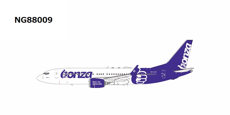 NG88009 NG MODELS Bonza Airline / ボンザ・エアライン named "Sheila" B737 MAX8 VH-UJK 1:400 メーカー完売
