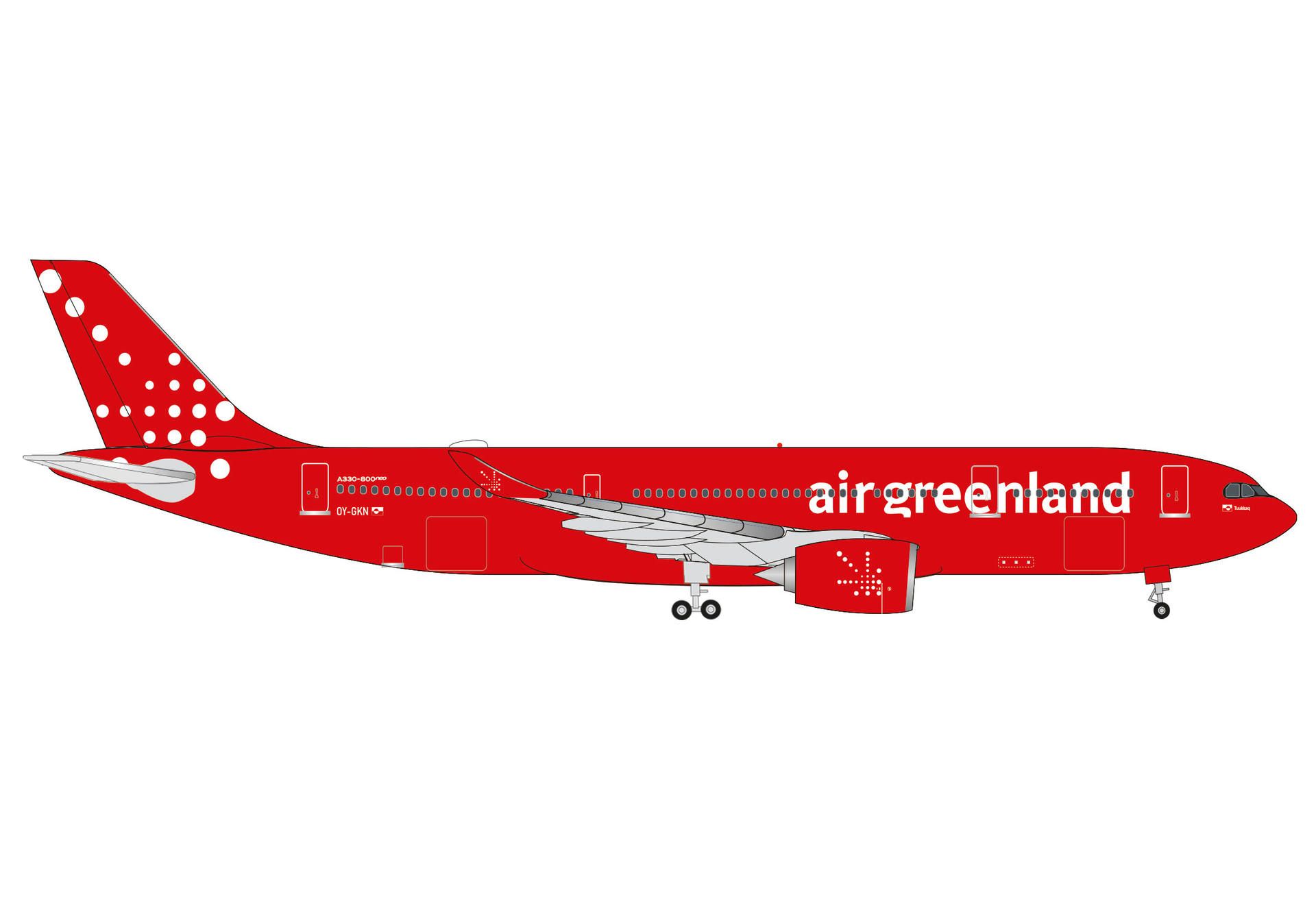536967 Herpa air greenland / エア・グリーンランド A330-800neo OY-GKN Tuukkaq 1:500 完売しました。