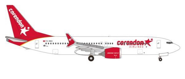 537124 Herpa Corendon Airlines / コレンドン航空 B737 Max8 TC-MKS 1:500 完売しました。
