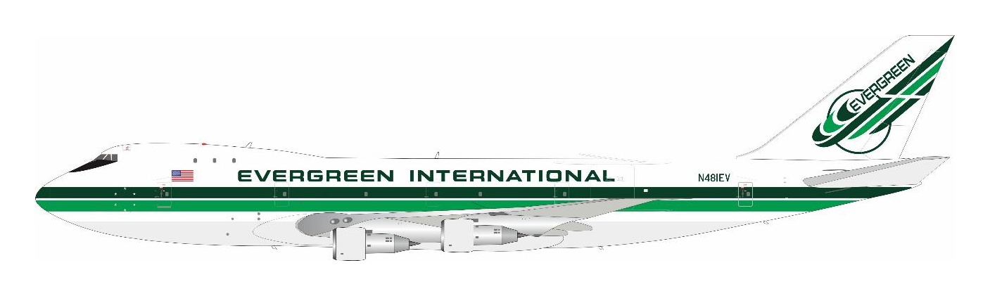 B-741-EZ-481 B-MODELS EVERGREEN / エバーグリーン B747-100SF N481EV 1:200 スタンド付 完売しました。