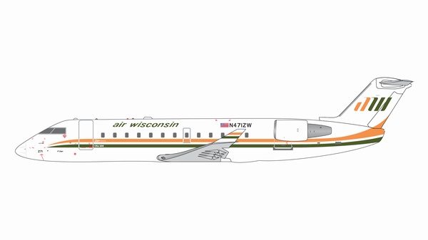GJAWI2211 GEMINI JETS Air Wisconsin / エア・ウィスコンシン retro livery CRJ-200LR N471ZW 1:400