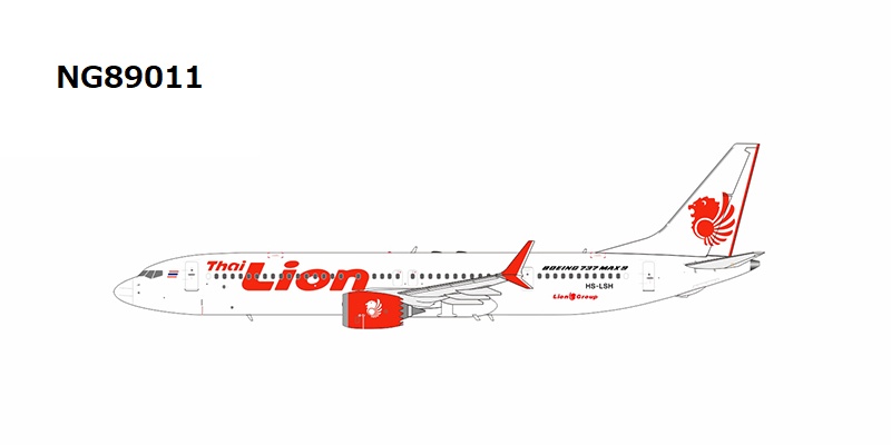 NG89011 NG MODELS Thai Lion Air / タイ・ライオン・エア B737 MAX 9 HS-LSH 1:400 完売しました