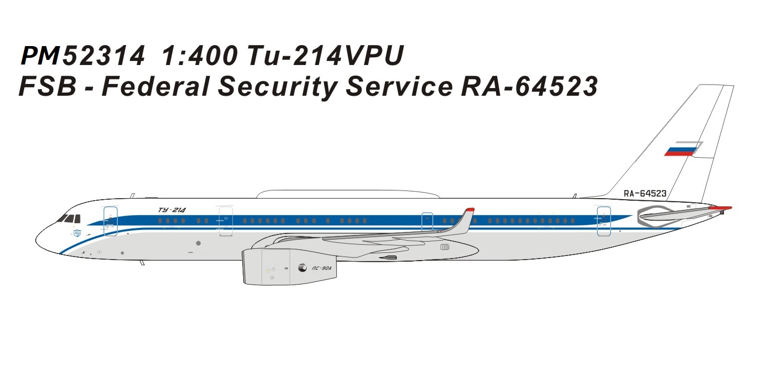 PM52314 Panda Models FSB - Federal Security Service / ロシア連邦保安庁 Tu-214VPU RA-64523 1:400 メーカー完売