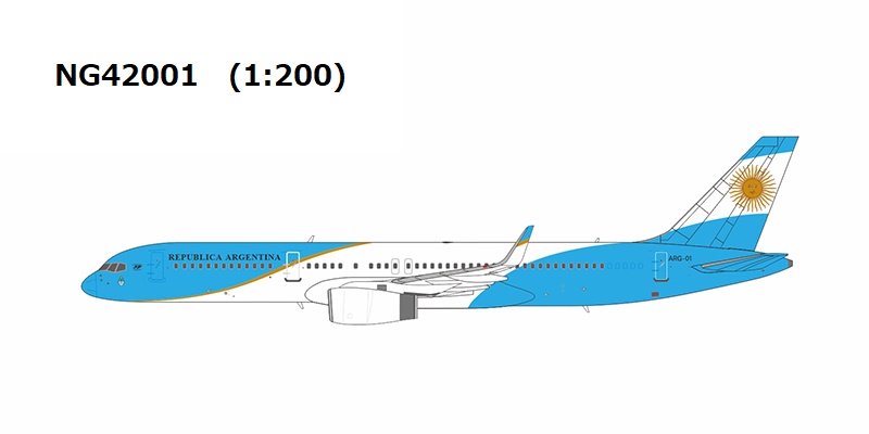 NG42001 NG MODELS Argentina Air Force / アルゼンチン空軍 with metal stand B757-200 ARG-01 1:200 完売しました。