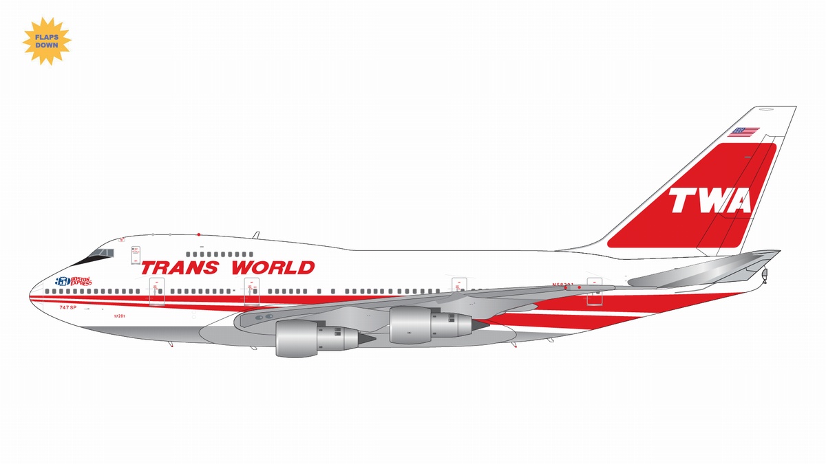 G2TWA1159F GEMINI 200 TWA Trans World Airlines / トランス・ワールド航空 B747SP N58201 