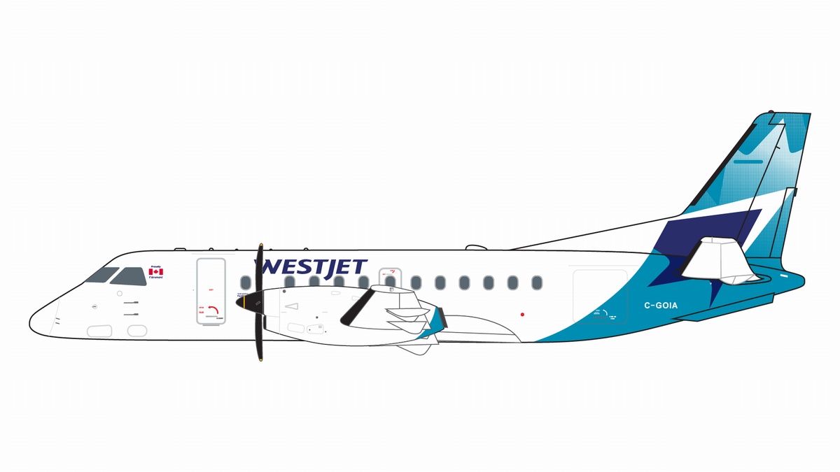 GJWJA2212 GEMINI JETS WestJet Airlines / ウエストジェット Saab 340B C-GOIA 1:400