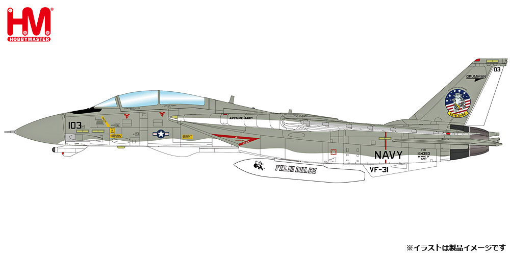 HA5252 HOBBY MASTER US NAVY / アメリカ海軍 F-14D トムキャット VF-31 トムキャット･サンセット 2006 1:72 完売しました。