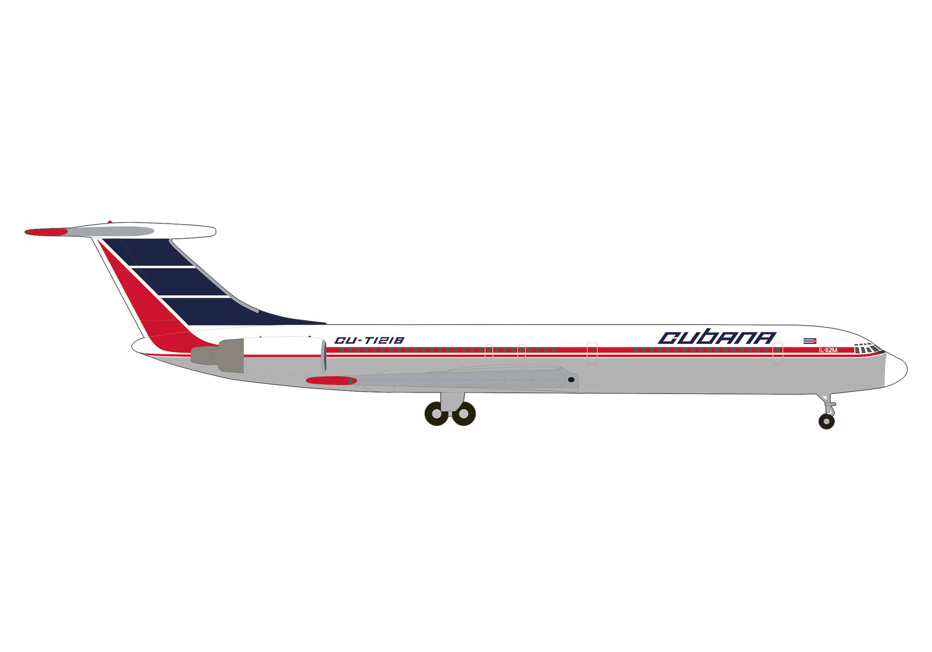 537315 Herpa Cubana / クバーナ航空 IL-62M CU-T1218 1:500 完売しました。