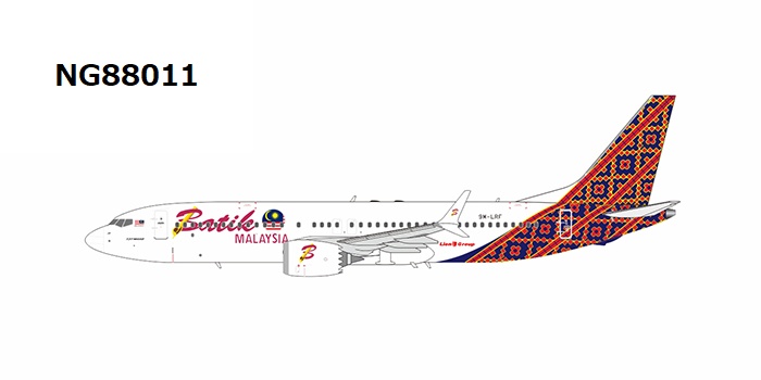 NG88011 NG MODELS Batik Air Malaysia / バティック・エア・マレーシア  (Malindo Air) B737 MAX8 9M-LRF 1:400 完売しました。
