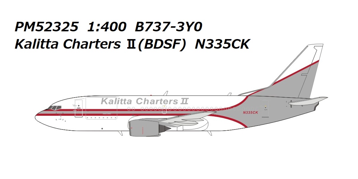 PM52325 Panda Models Kalitta Charters II / カリッタ・チャーターズ・Ⅱ B737-3Y0 N335CK 1:400 完売しました。