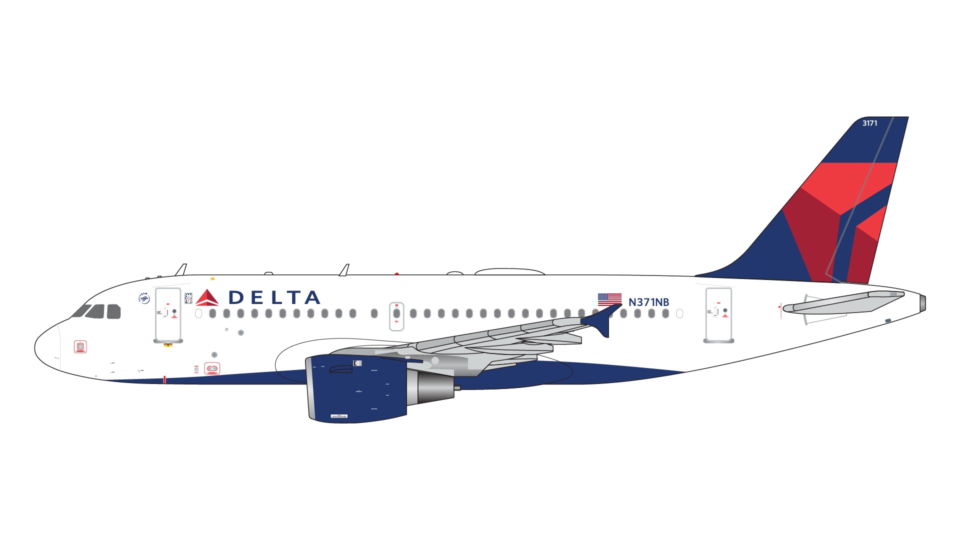 GJDAL2093 GEMINI JETS Delta Air Lines / デルタ航空 A319-100 N371NB 1:400 メーカー完売