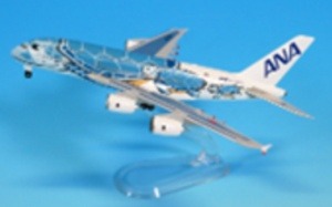 NH50091 全日空商事特注品 ANA All Nippon Airways / 全日空 A380 FLYING HONU ANAブルー (WiFiレドーム･ギア付) JA381A 完成品 1:500 完売しました。