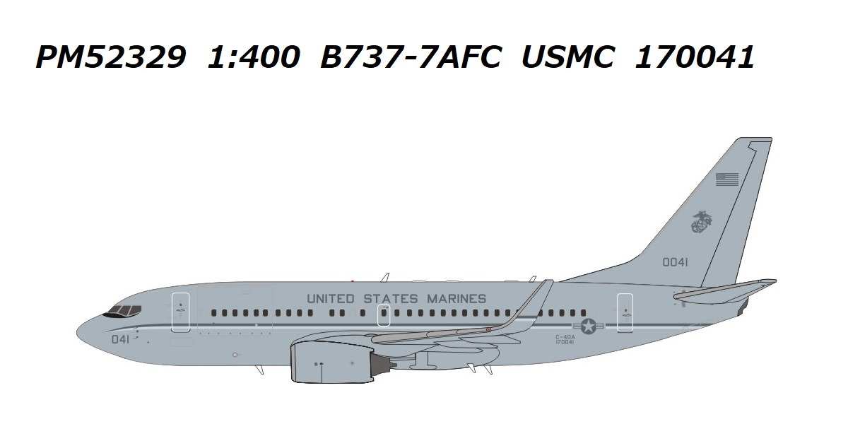 PM52329 Panda Models USMC / アメリカ海兵隊 B737-7AFC 170041 1:400 お取り寄せ
